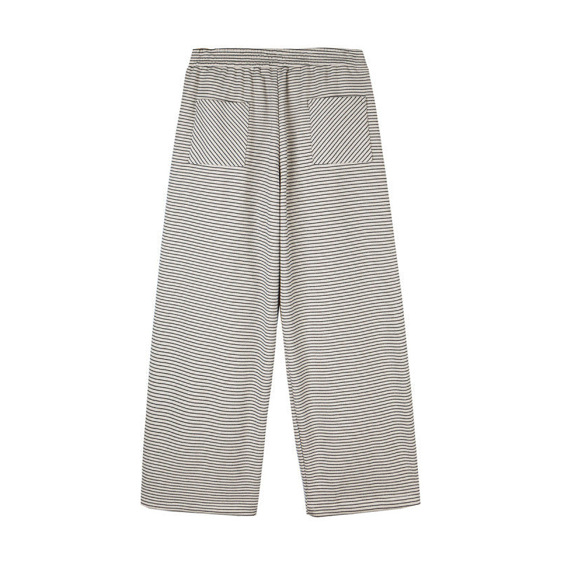 Damen Culotte-Hose mit weitem Bein, hohem Bund und feinem Streifenmuster Shop Nory