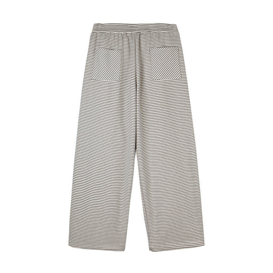 Damen Culotte-Hose mit weitem Bein, hohem Bund und feinem Streifenmuster Shop Nory