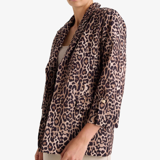 Damen Modische Leopardenmuster Blazer