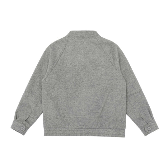Unisex Kastig geschnittene Wollmix-Blousonjacke mit hohem Stehkragen und verdecktem Reißverschluss Shop Nory