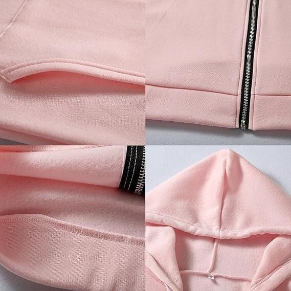 Damen Lässige Langarm Hoodie-Jacke