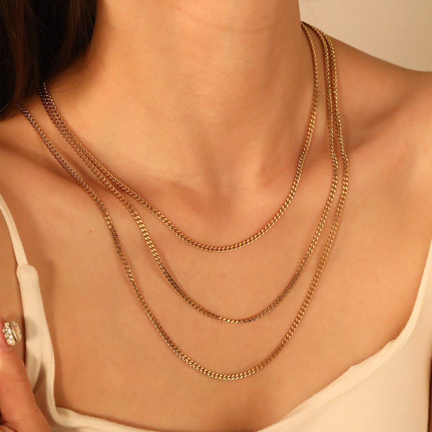 Damen Edelstahl Kette im klassischen Panzerdesign Shop Nory