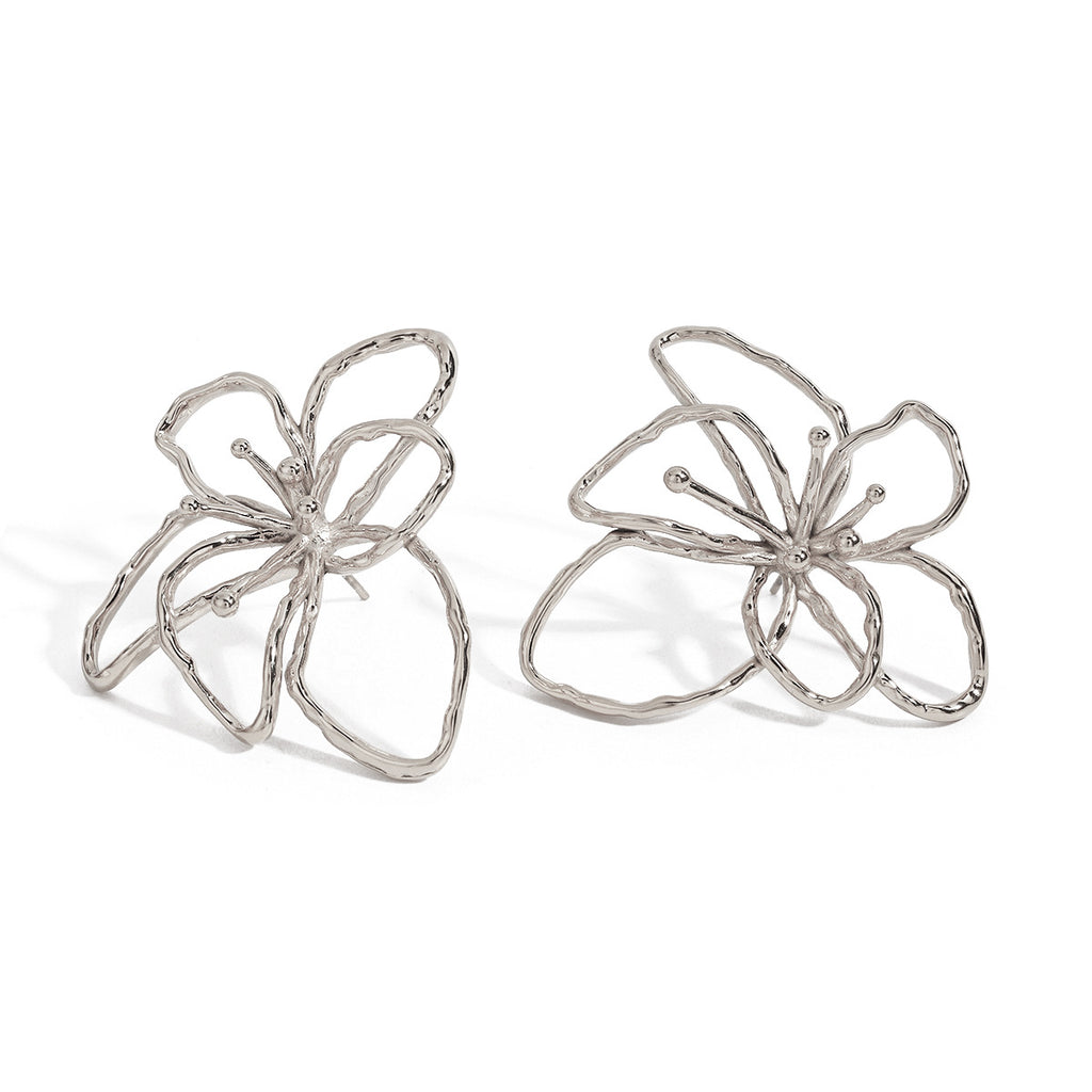 Damen filigrane Ohrstecker mit Blumenmuster Shop Nory