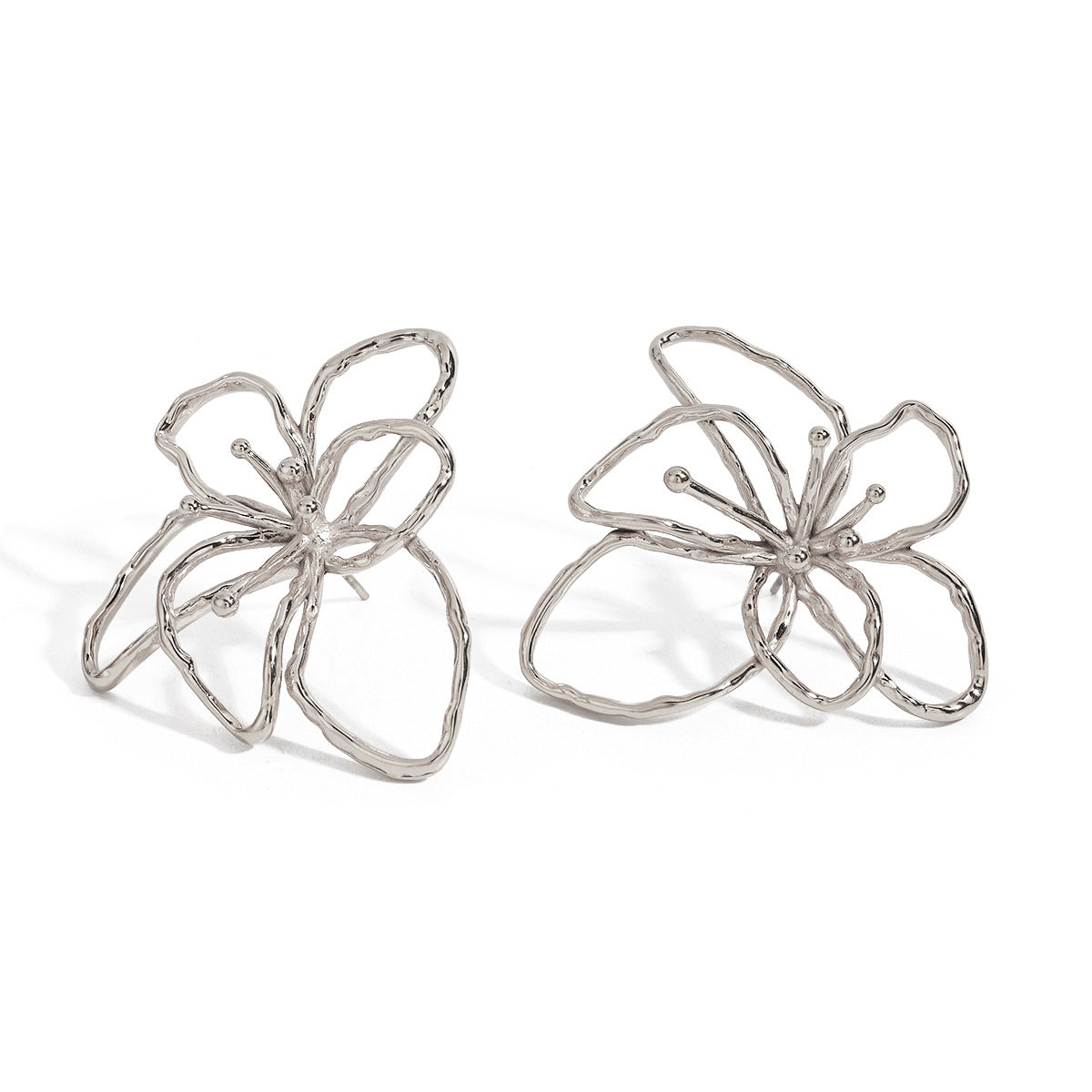Damen filigrane Ohrstecker mit Blumenmuster Shop Nory