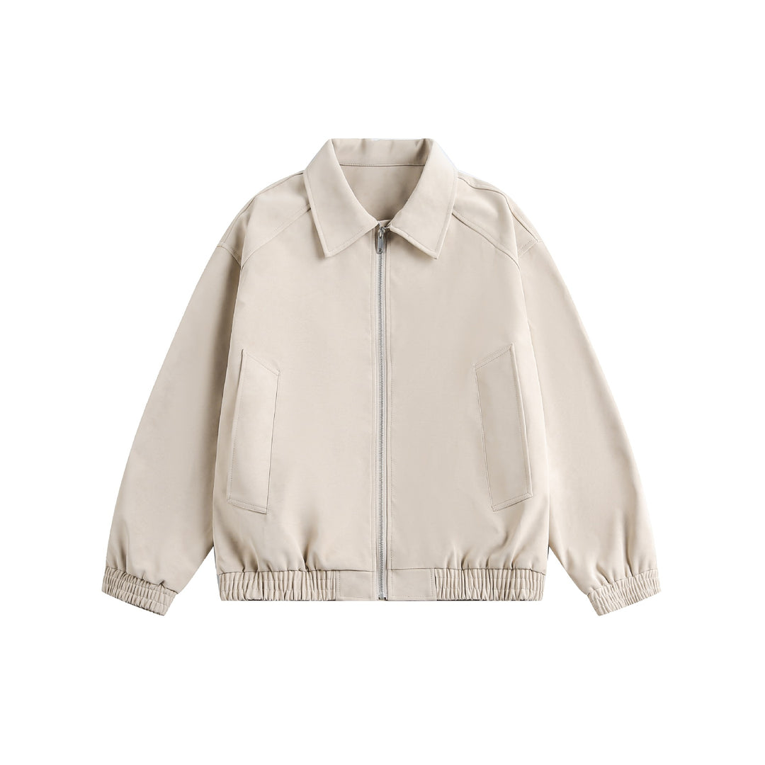 Damen Kurz geschnittene Boxy‑Übergangsjacke mit Hemdkragen und Gummizugsaum Shop Nory