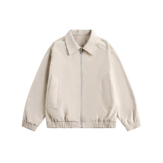 Damen Kurz geschnittene Boxy‑Übergangsjacke mit Hemdkragen und Gummizugsaum Shop Nory