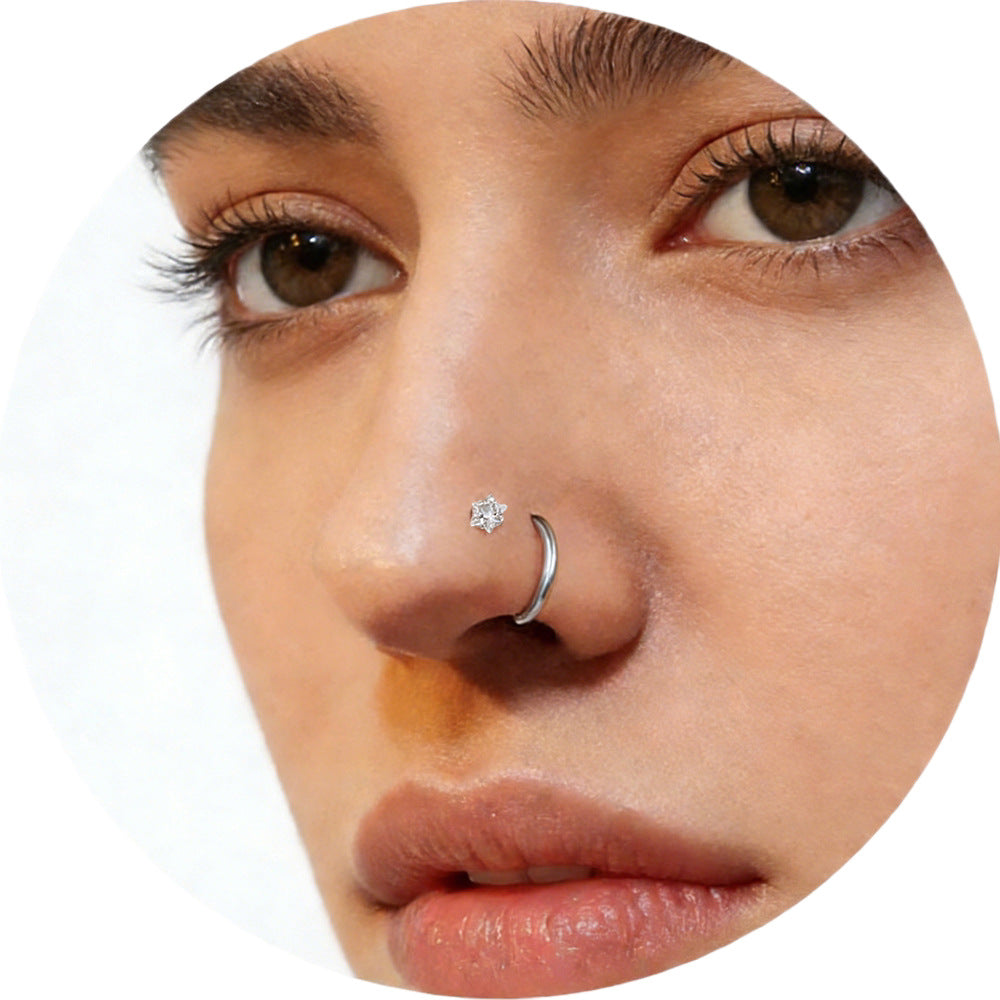 Damen Nasenpiercing mit funkelndem Zirkonia Shop Nory
