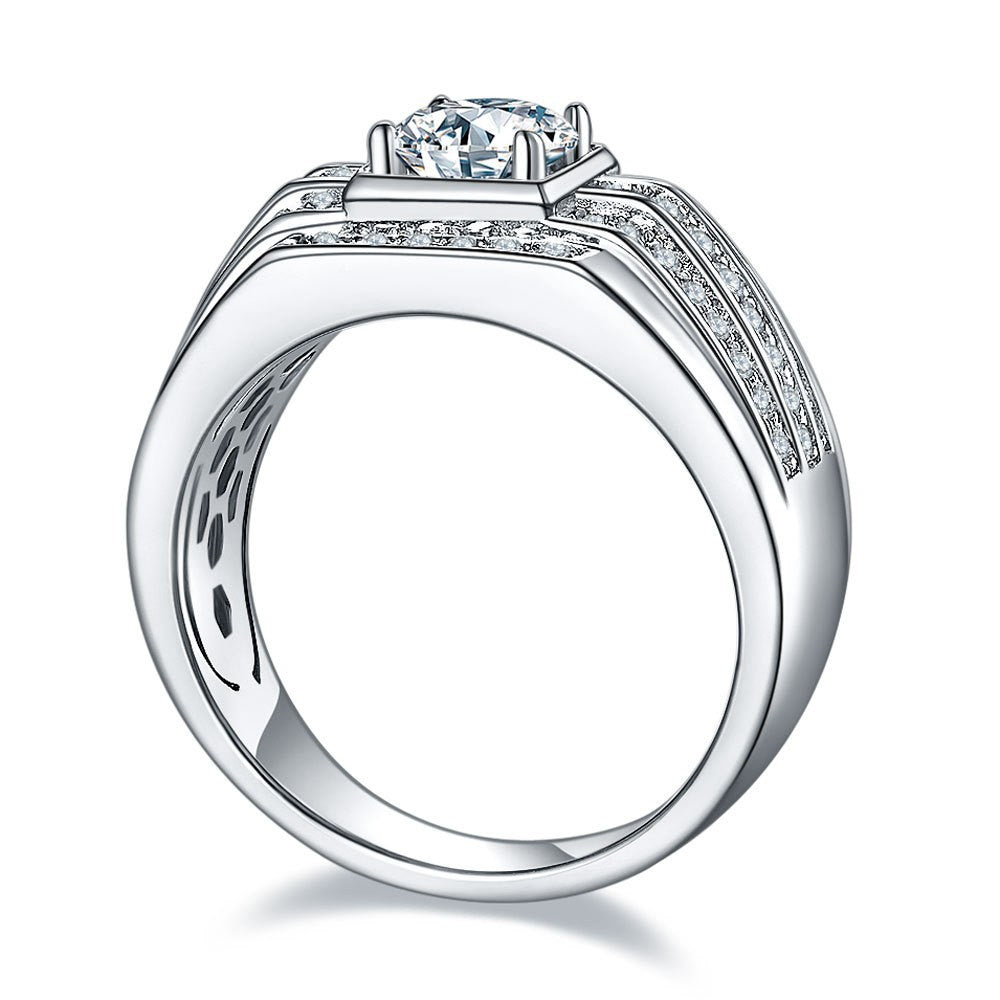 Damen eleganter und funkensprühender Ring mit Zirkon Shop Nory