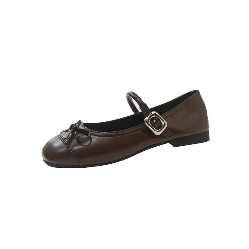 Damen Riemchen‑Ballerinas mit dekorativer Schleife und verstellbarem Schnallenriemen Shop Nory