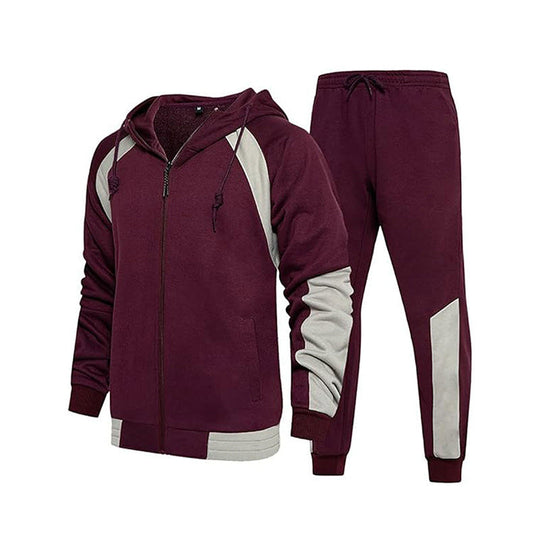 Herren Sportlicher Trainingsanzug mit kontrastreichem Design und elastischen Bündchen