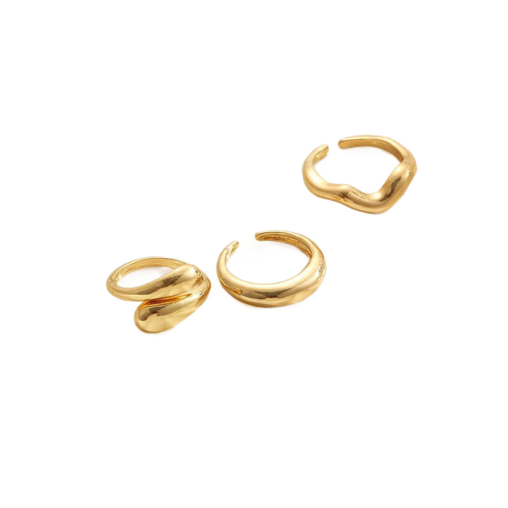 Damen Ring-Set mit modernem, kunstvollem Design und variierenden Oberflächen Shop Nory