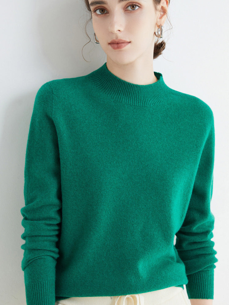 Damen Kurz-Mockneck-Pullover aus Kaschmir‑Look mit leichter Flauschoptik Shop Nory