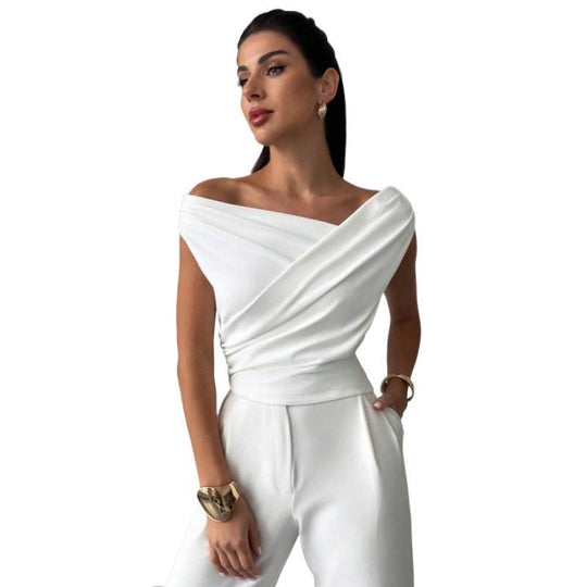 Damen Wickeloberteil mit weichem Stoff und elegantem Design