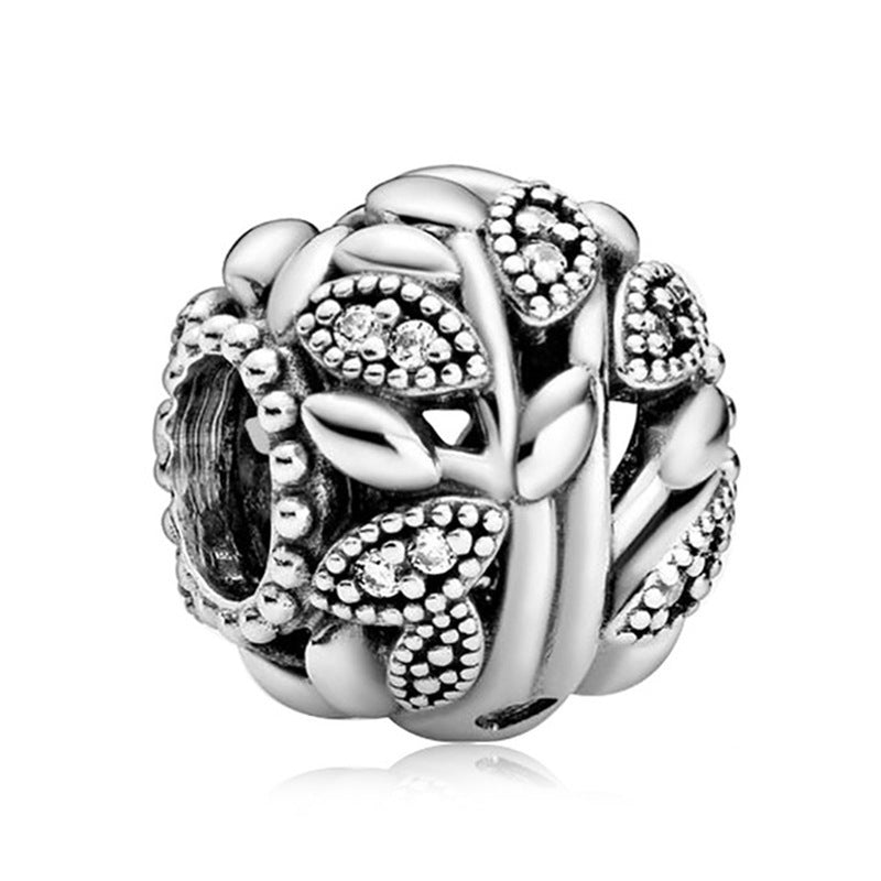 Facettierter Kristall-Charme Perlenanhänger Für Charm-Armband mit Zirkonia-Einfassung