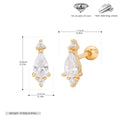 Damen Ohrstecker mit luxuriösem Tropfen-Design aus 925 Sterling Silber und funkelnden Zirkonsteinen Shop Nory