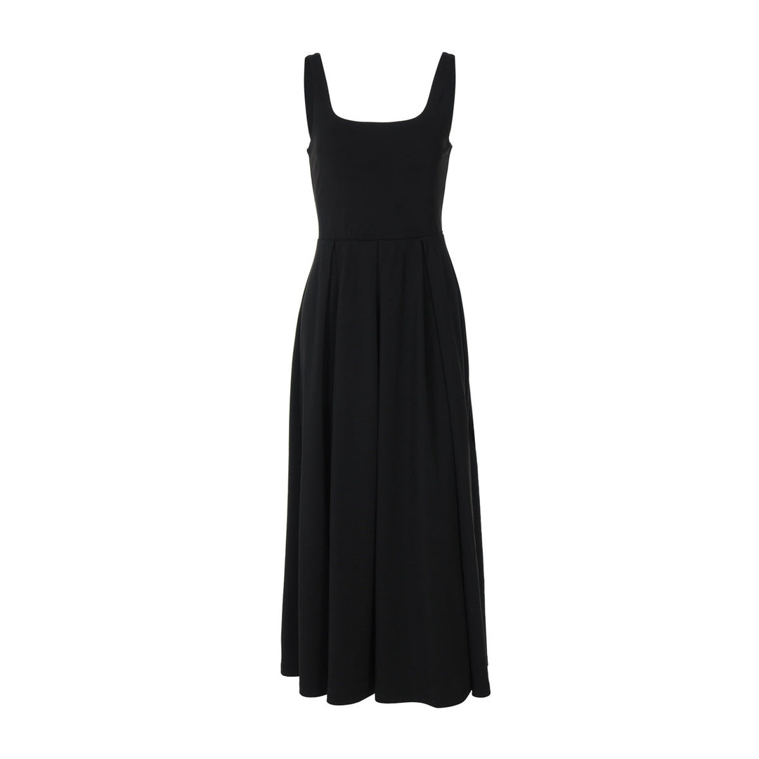Damen Elegantes Maxikleid mit A-Linie und breiten Trägern