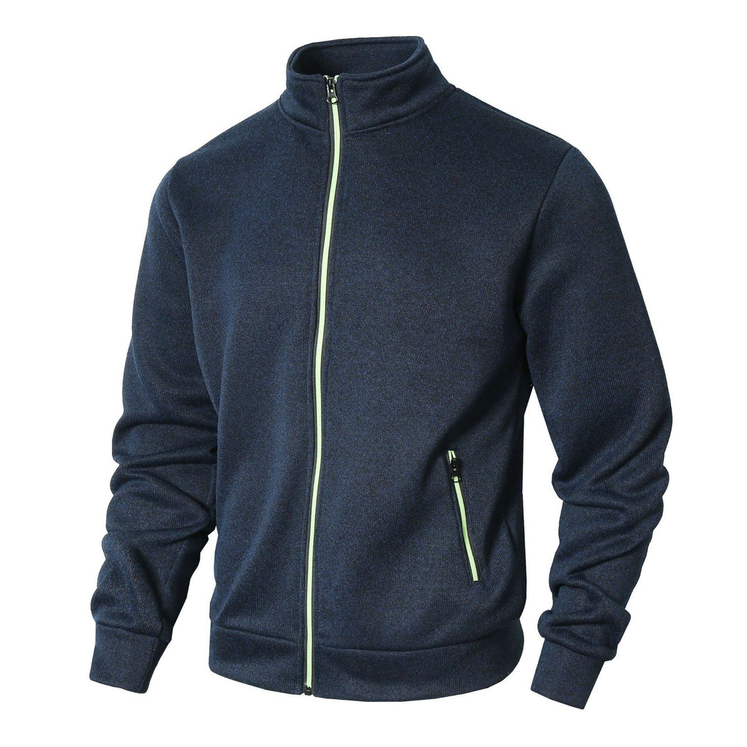 Herren Fleecejacke mit hohem Kragen und Reißverschluss Shopnory