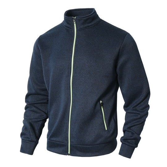 Herren Fleecejacke mit hohem Kragen und Reißverschluss Shopnory
