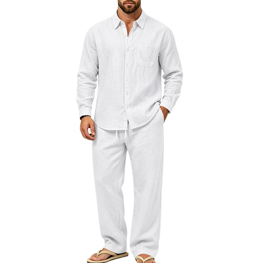 Herren legeres Leinen-Hemd mit weiter Lounge-Hose Shop Nory