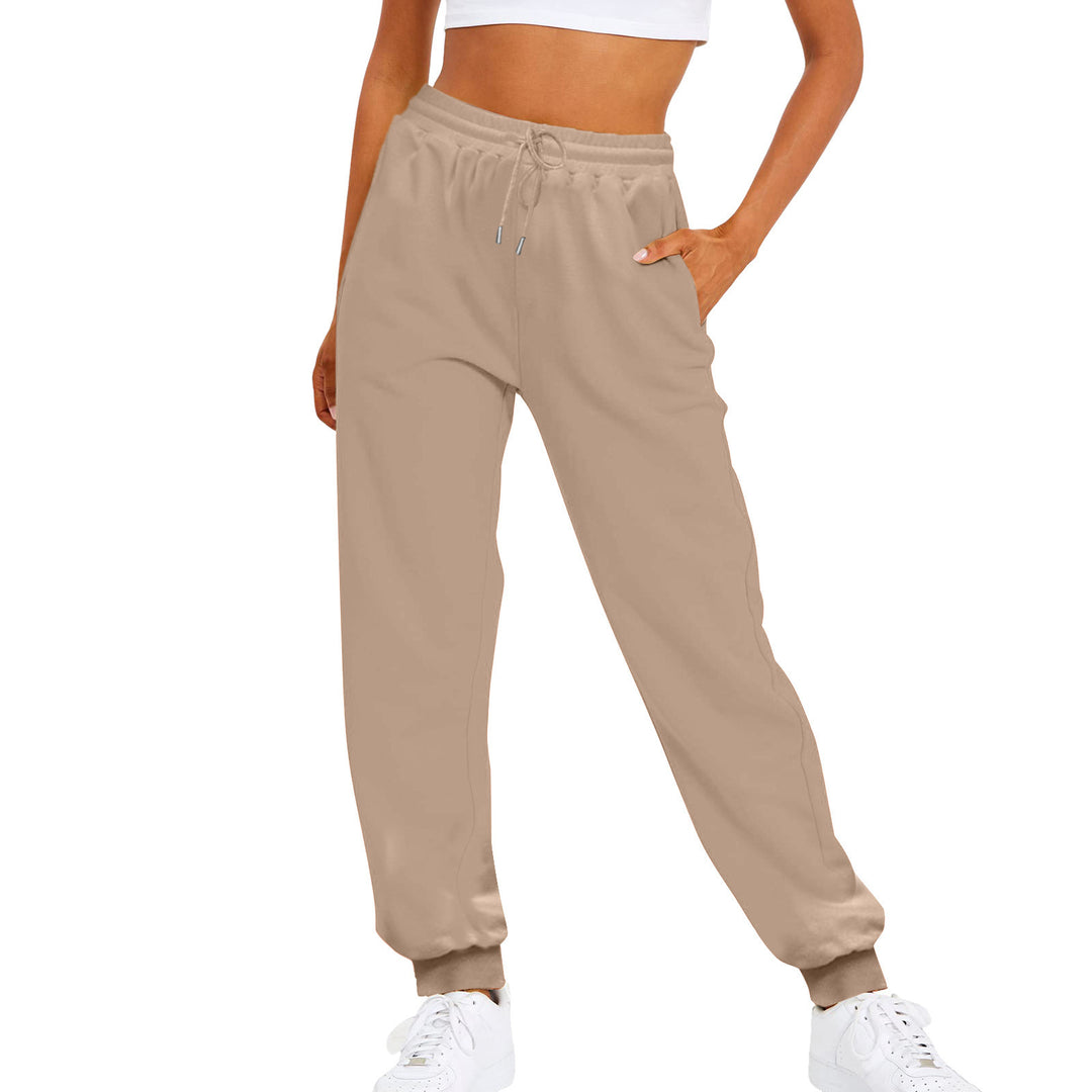 Damen nan komfortable Jogginghose mit Kordelzug Seitentaschen und geripptem Knöchelabschluss Shop Nory