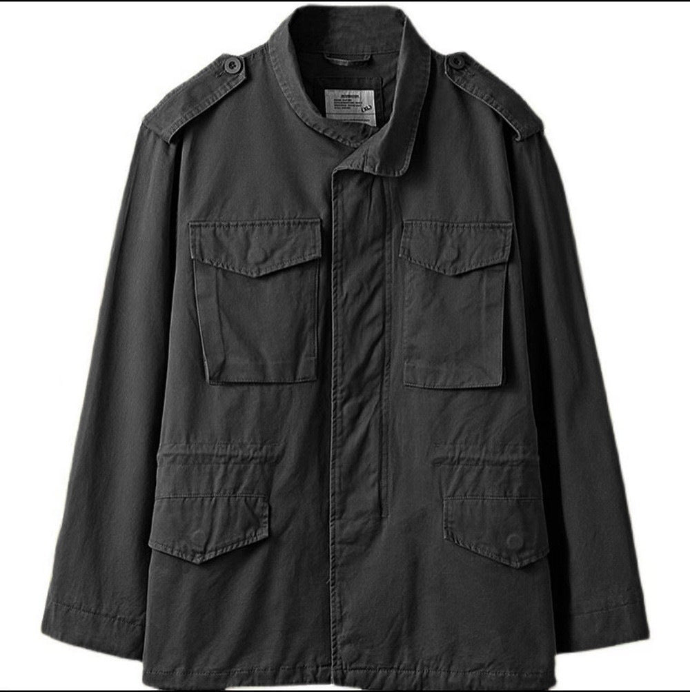 Herren nan leichte Baumwoll-Feldjacke mit aufgesetzten Taschen und Schulterklappen Shop Nory