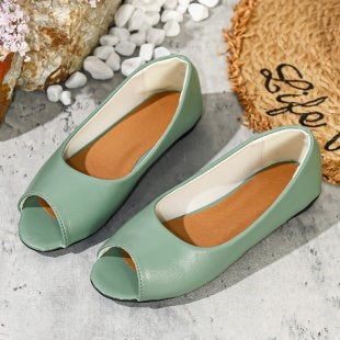 Damen Offene Ballerinas mit anatomischem Fußbett Shopnory