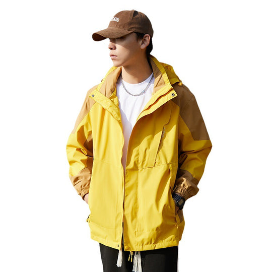 Damen zweilagige wasserabweisende Outdoorjacke mit Kapuze, Taillenregulierung und Kontrastbesätzen Shop Nory