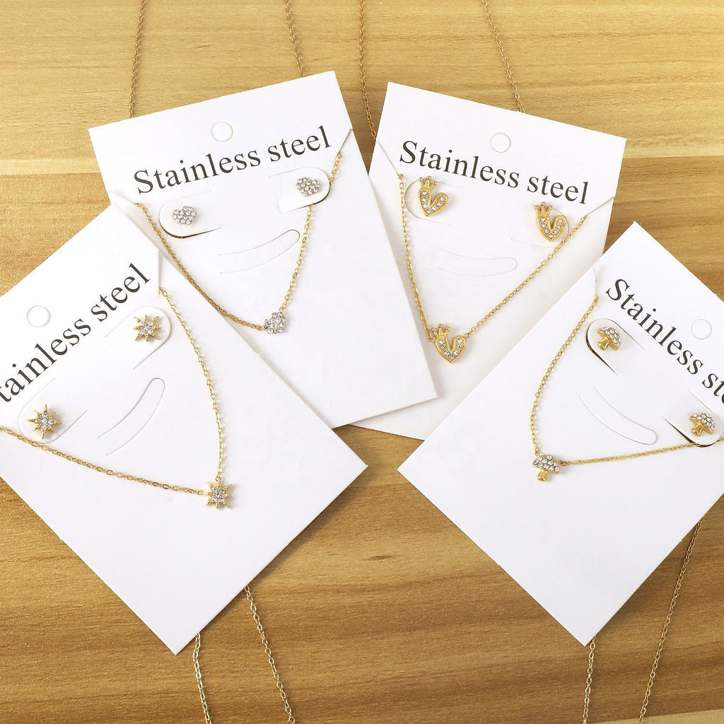 Damen Schmuckset mit bunnyförmigen Ohrsteckern und passende Halskette Shop Nory