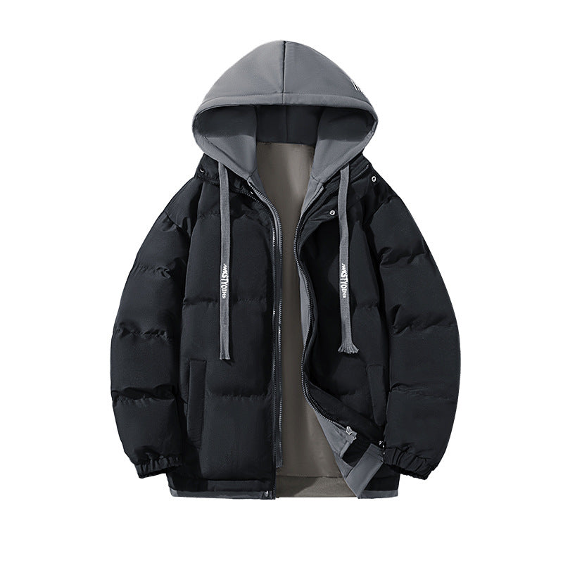 Damen Zweilagige gesteppte Kapuzenjacke mit kontrastfarbener Kapuze, Kordelzug und elastischen Bündchen Shop Nory
