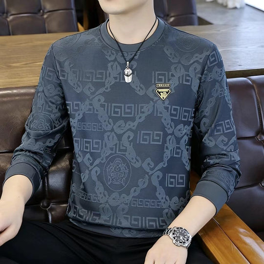 Herren Luxuriöses Langarmshirt mit strukturiertem Design Shop Nory