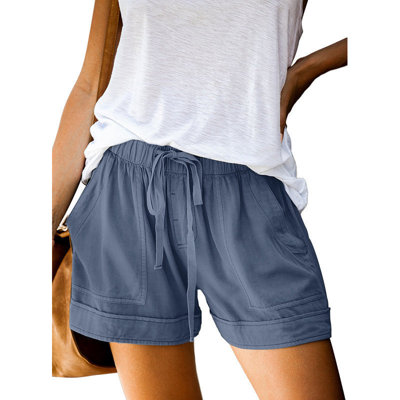 Damen Bequeme Sommer-Shorts mit elastischem Bund und praktischen Taschen