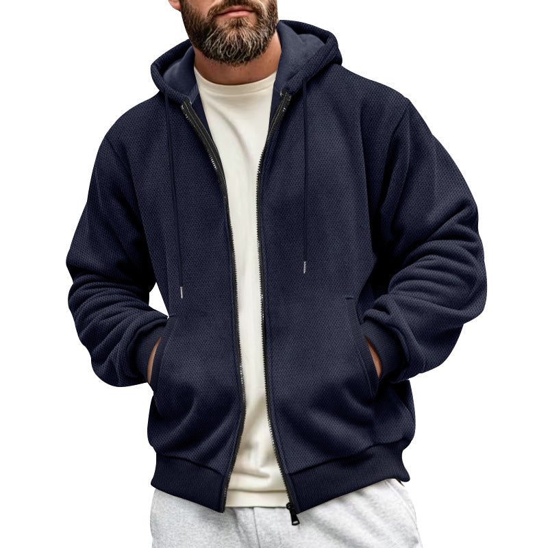 Herren Sportliche Kapuzenjacke mit atmungsaktivem Material und praktischem Reißverschluss