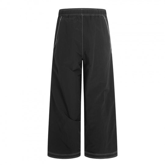 Damen Weite Hose mit elastischem Bund, Kordelzug und kontrastierenden Ziernähten Shop Nory