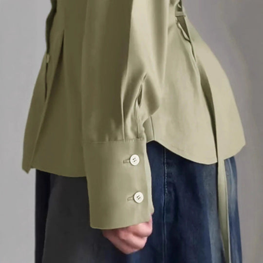 Damen Tailliertes Hemd mit Wiener Nähten, betonter Taille und extraweiten Manschetten Shop Nory
