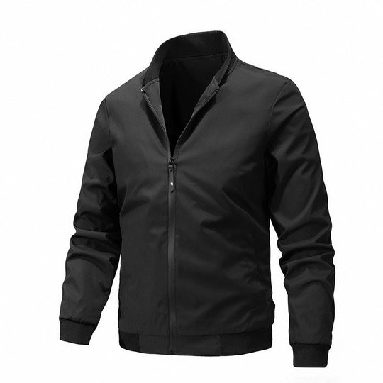 Herren Leichte winddichte Bomberjacke mit Stehkragen und Rippbündchen Shop Nory