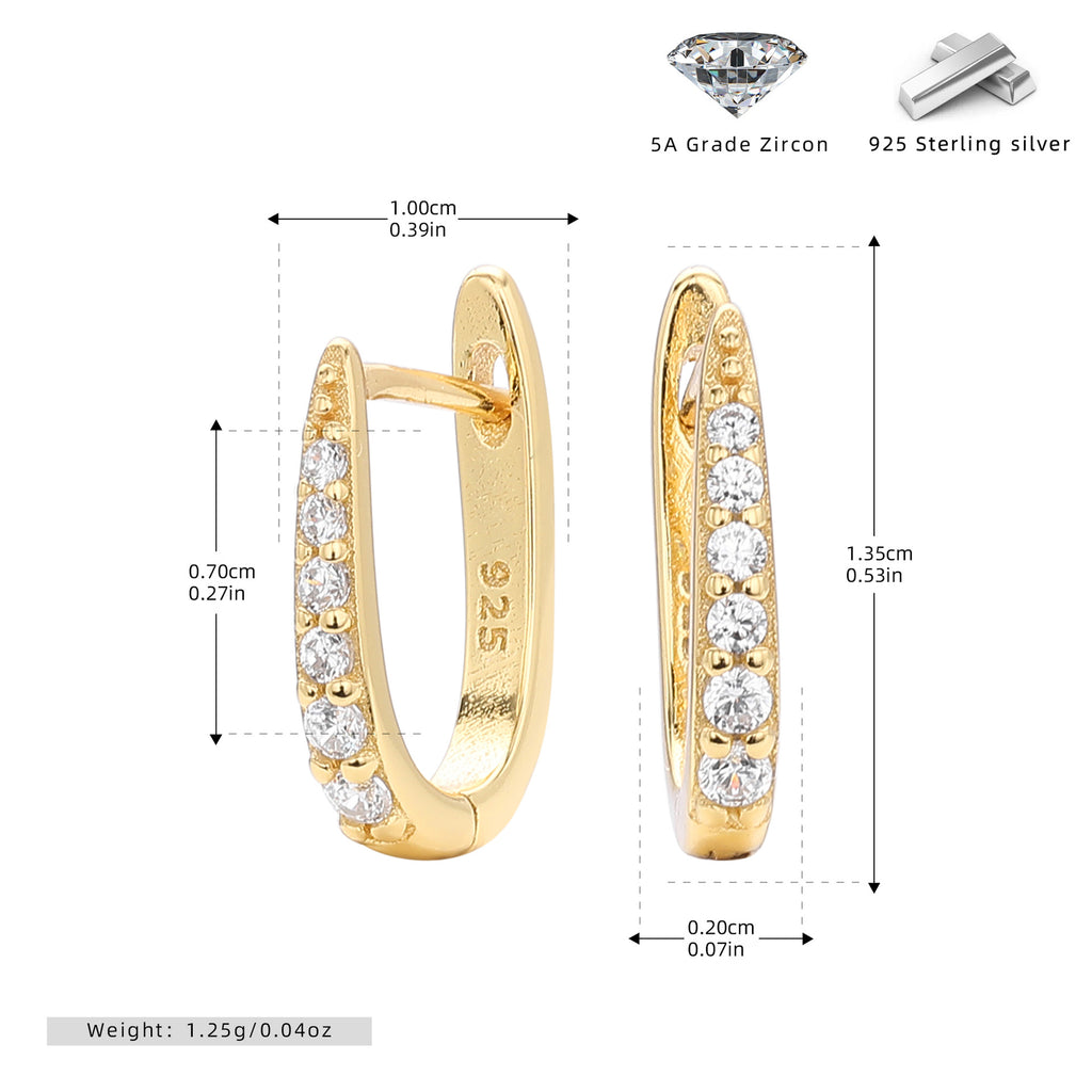 Damen Ohrhänger mit funkelndem Zirkonbesatz aus hochwertigem 925 Sterlingsilber Shop Nory