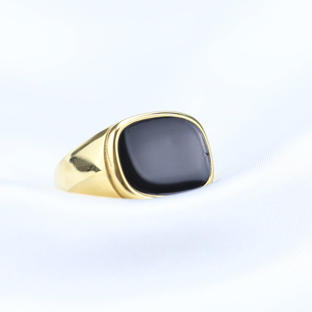Damen Siegelring mit luxuriösem Perlmutt-Einsatz und elegantem goldfarbenem Finish Shop Nory