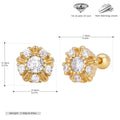 Damen Ohrstecker mit luxuriösem Zirkonmotiv und hochwertiger 925 Sterling Silberfassung Shop Nory