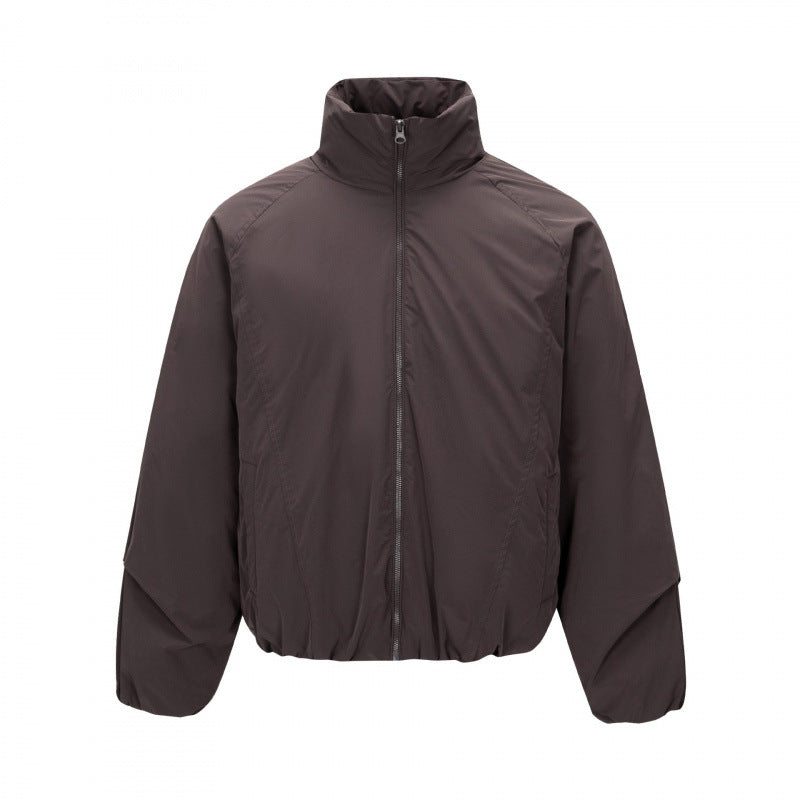 Unisex Kurz geschnittene leichte Windjacke im Boxy-Cut mit hohem Stehkragen und elastischem Saum Shop Nory