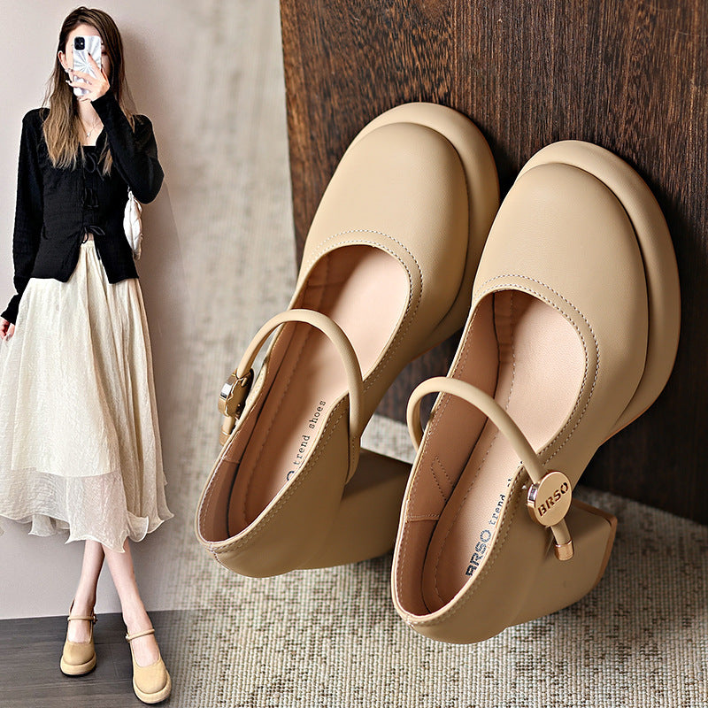 Damen Mary Jane Schuhe mit komfortablem Blockabsatz