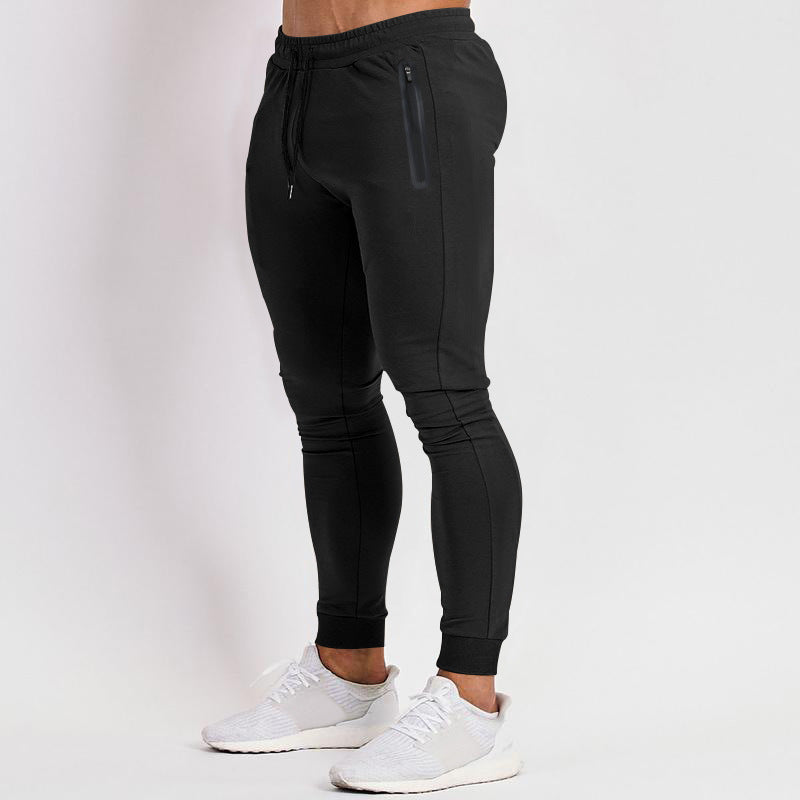 Herren schmal geschnittene Jogginghose mit Reißverschlusstaschen und Kordelzug Shop Nory
