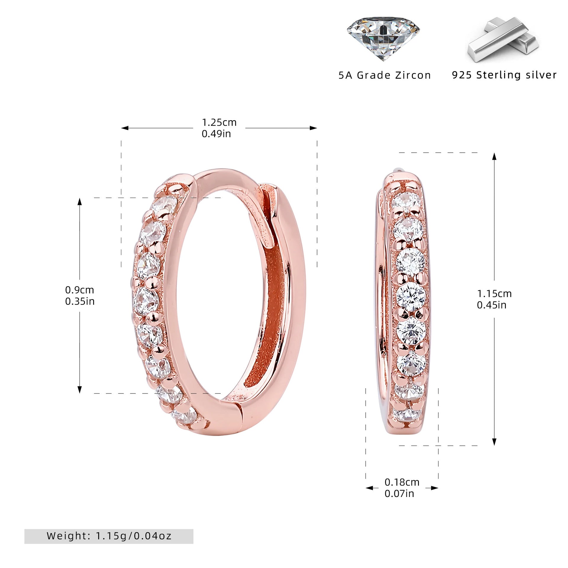 Damen Creolen mit funkelnden Zirkonsteinen und hochwertiger 925 Sternsilberfassung Shop Nory