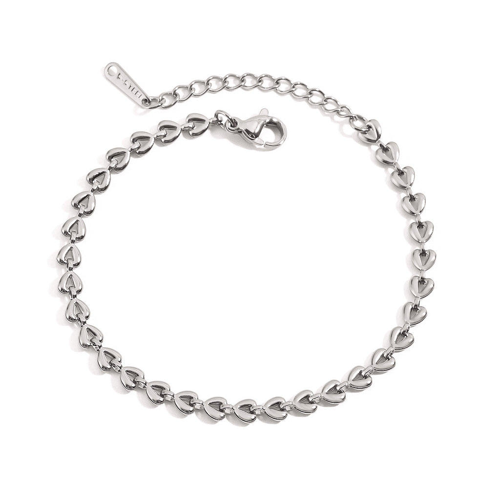 Damen Herzmotiv Armband aus hypoallergenem Edelstahl Shop Nory