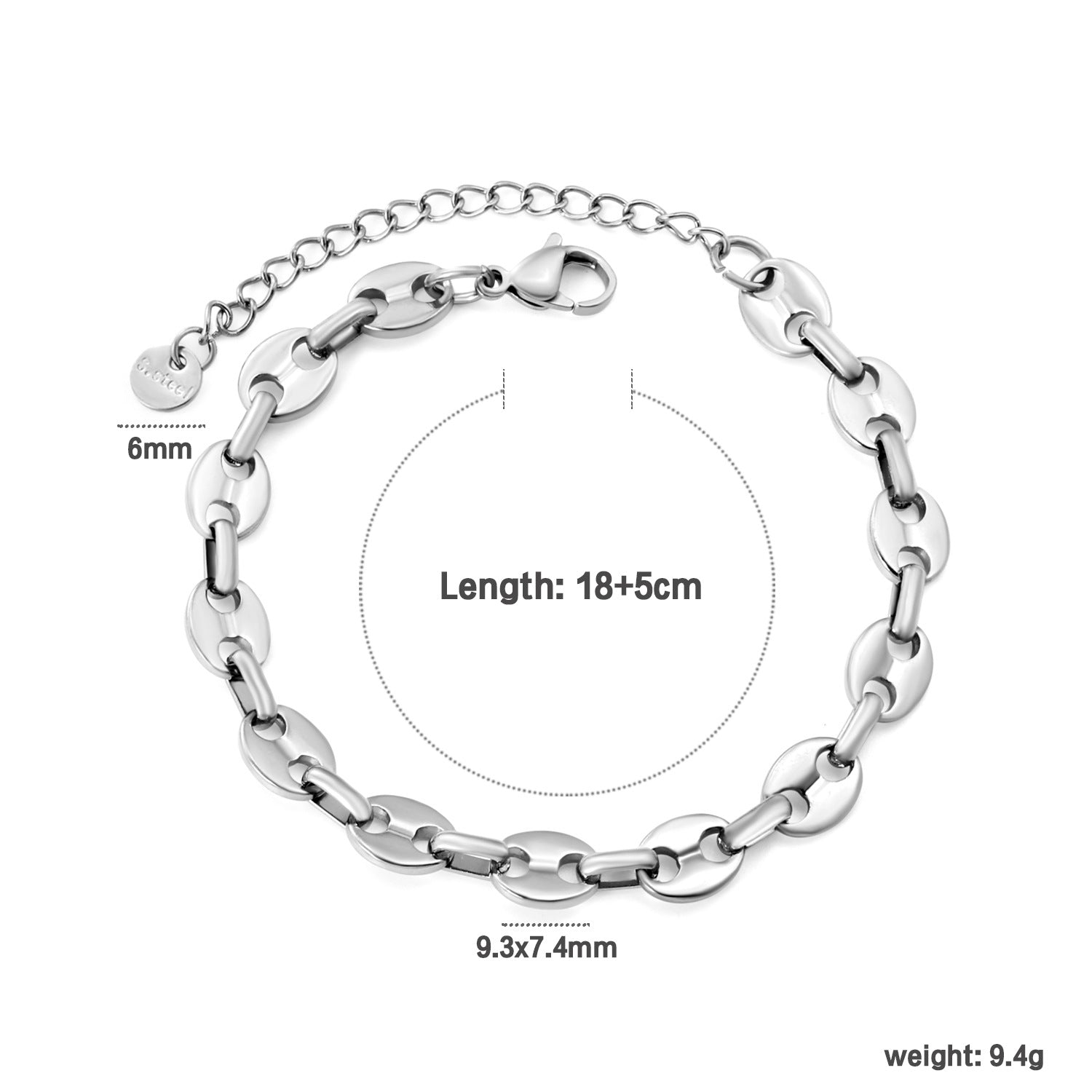 Damen Armband mit Muschel-Motiven aus hochwertigem Edelstahl Shop Nory