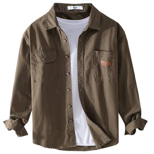 Herren Overshirt-Hemdjacke im Utility-Stil mit Brusttaschen Shop Nory
