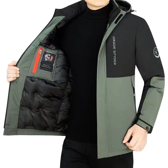 Herren Gepolsterter Reiseparka mit Kapuze und winddichter Performance-Hülle Shop Nory