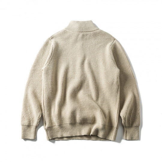 Unisex Grobgestrickter Halbzip‑Pullover mit Troyerkragen und Brusttasche Shop Nory
