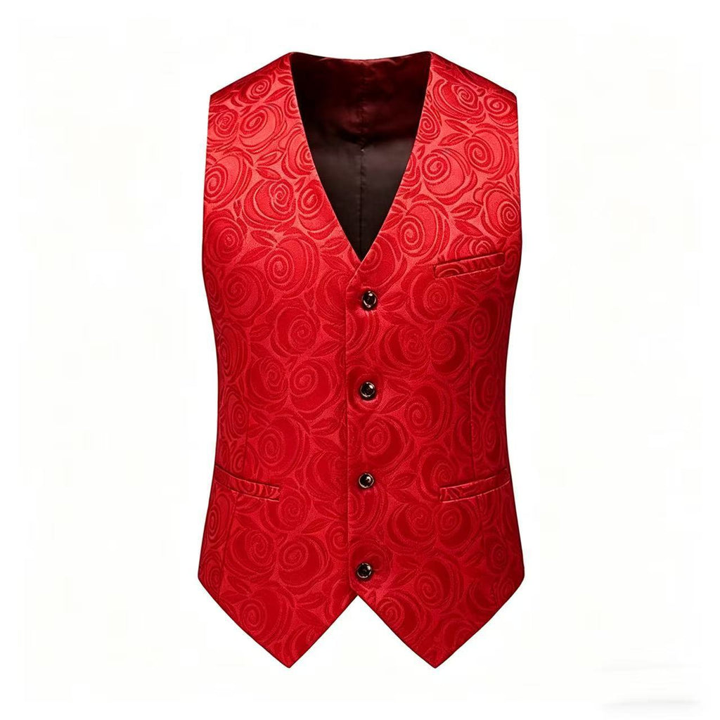 Herren Jacquardweste mit ornamentaler Struktur, spitz zulaufendem Saum und satinierter Rückseite Shop Nory
