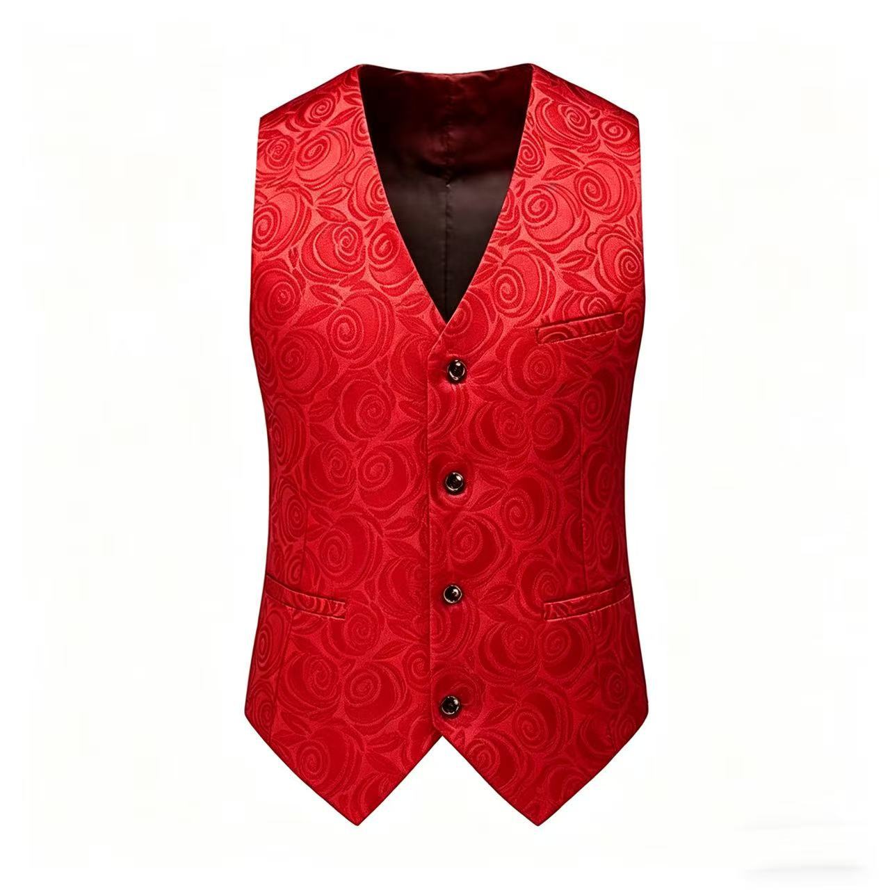 Herren Jacquardweste mit ornamentaler Struktur, spitz zulaufendem Saum und satinierter Rückseite Shop Nory