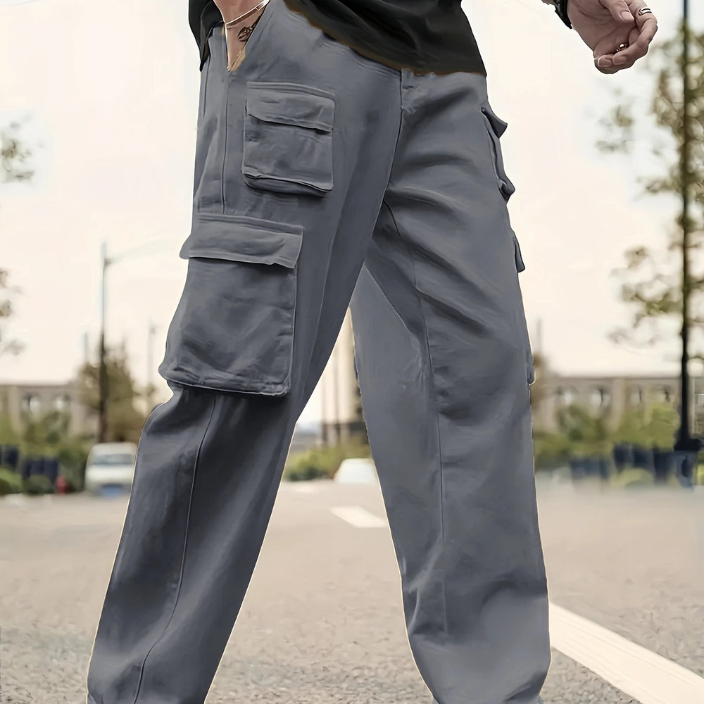 Herren Oversized Cargohose mit verstärkten Klappfächern und geradem Bein Shop Nory